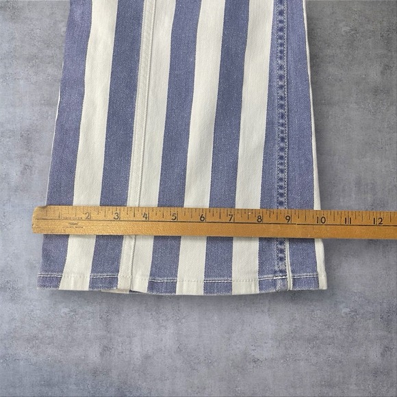 Free People Firecracker Flare Striped Jeans Womens 27 Red White Blue USA Hippie - Picture 9 of 13